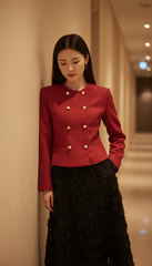 Áo dạ nỉ TRALI 25812 màu đỏ