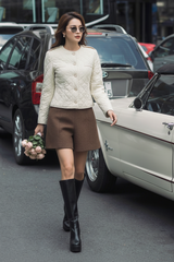 Áo phao quả trám TRALI 25810 màu Trắng