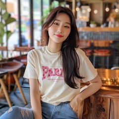 Áo Thun Nữ TRALI 24440 Màu Be