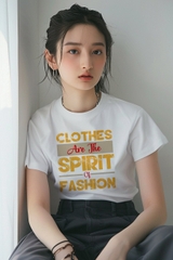 Áo Thun Nữ TRALI 24438 Màu Trắng Spirit