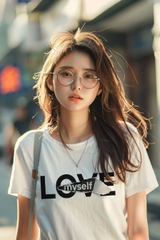 Áo Thun Nữ TRALI 24441 Màu Trắng