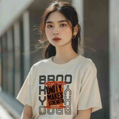 Áo Thun Nữ TRALI 24443 Màu Trắng