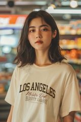 Áo Thun Nữ TRALI 24440 Màu Be