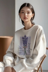 Áo Nỉ Nữ TRALI 24450 Màu Trắng