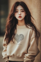 Áo Nỉ Nữ TRALI 24452 Màu Kem