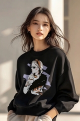 Áo Nỉ Nữ TRALI 24448 Màu Đen