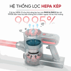 Máy hút bụi cầm tay không dây UNIQ Free A7 chính hãng đa năng hút bụi mini giường nệm ô tô ghế sofa