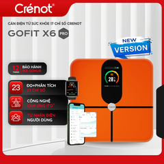Cân điện tử sức khoẻ thông minh Crenot Gofit X6 Pro cân đo phân tích 23 chỉ số lượng mỡ cơ thể smart body fat scale inbody