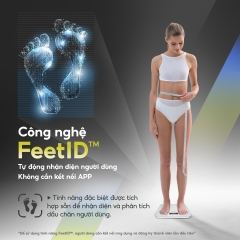 Cân sức khỏe điện tử Crenot Gofit S2 cân phân tích lượng mỡ đo 20 chỉ số cơ thể thông minh cân y tế điện tử mini inbody