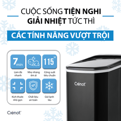 Máy Làm Đá Viên Mini Siêu Tốc Gia Đình CRENOT VORTEX Z6