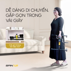 Xe đạp thể dục gấp gọn mini Crenot Spin X8 phục hồi chức năng cho người già trấn thương tập luyện tại chỗ tại nhà dân văn phòng