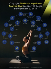 Cân sức khỏe điện tử Crenot Gofit S2 cân phân tích lượng mỡ đo 20 chỉ số cơ thể thông minh cân y tế điện tử mini inbody