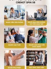 Xe đạp thể dục gấp gọn mini Crenot Spin X8 phục hồi chức năng cho người già trấn thương tập luyện tại chỗ tại nhà dân văn phòng