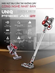 Máy hút bụi cầm tay không dây UNIQ Free A9 Pro máy hút bụi mini gia đình đa năng cây hút bụi xe ô tô ga giường sofa nệm