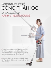 Máy hút bụi cầm tay không dây UNIQ Free A9 Pro máy hút bụi mini gia đình đa năng cây hút bụi xe ô tô ga giường sofa nệm