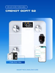 Cân sức khỏe điện tử Crenot Gofit S2 cân phân tích lượng mỡ đo 20 chỉ số cơ thể thông minh cân y tế điện tử mini inbody