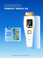 Máy triệt lông mini vĩnh viễn Crenot Graci X3 tẩy lông lạnh bikini vùng kín nữ may triet long cam tay IPL tại nhà