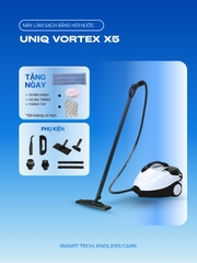 Máy làm sạch hơi nước nóng UNIQ Vortex X5 vệ sinh không hoá chất tẩy rửa đa năng khử trùng diệt khuẩn sàn nhà nội thất oto Steam cleaner