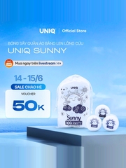 Bóng sấy quần áo len lông cừu UNIQ Sunny banh giúp khô nhanh tiết kiệm điện chống nhăn thơm quần áo cho máy sấy giặt