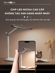 Đèn led để bàn làm việc cao cấp UNIQ Solar S9 Elite đèn học đọc sách chống cận thị cho bé tích hợp đồng hồ podomoro