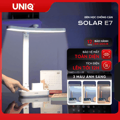 Đèn học, đọc sách, làm việc UNIQ SOLAR E7 chống cận để bàn bảo vệ mắt