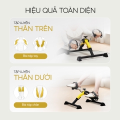 Xe đạp thể dục gấp gọn mini Crenot Spin X8 phục hồi chức năng cho người già trấn thương tập luyện tại chỗ tại nhà dân văn phòng