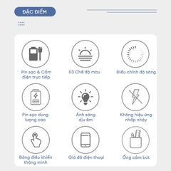 Đèn học, đọc sách, làm việc UNIQ SOLAR E7 chống cận để bàn bảo vệ mắt