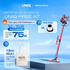 Máy hút bụi cầm tay không dây UNIQ Free A7 chính hãng đa năng hút bụi mini giường nệm ô tô ghế sofa.