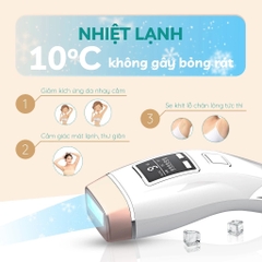 Máy triệt lông mini vĩnh viễn Crenot Graci X3 tẩy lông lạnh bikini vùng kín nữ may triet long cam tay IPL tại nhà