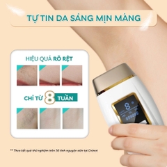 Máy triệt lông mini vĩnh viễn Crenot Graci X3 tẩy lông lạnh bikini vùng kín nữ may triet long cam tay IPL tại nhà