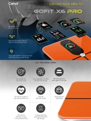 Cân điện tử sức khoẻ thông minh Crenot Gofit X6 Pro cân đo phân tích 23 chỉ số lượng mỡ cơ thể smart body fat scale inbody