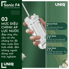 Máy tăm nước UNIQ Sonic F4 vệ sinh răng miệng tam nuoc mini gấp gọn cầm tay tăm nước du lịch nhỏ gọn chống thấm nước