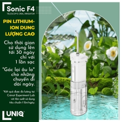 Máy tăm nước UNIQ Sonic F4 vệ sinh răng miệng tam nuoc mini gấp gọn cầm tay tăm nước du lịch nhỏ gọn chống thấm nước