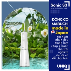 Máy tăm nước UNIQ Sonic S3 vệ sinh răng miệng tam nuoc mini nhỏ gọn cầm tay tăm nước du lịch chống thấm nước
