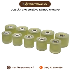 Con lăn cao su băng tải bọc nhựa PU