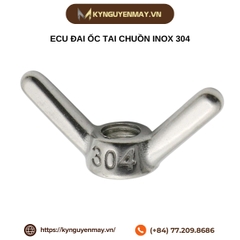 Ecu đai ốc tai chuồn inox 304