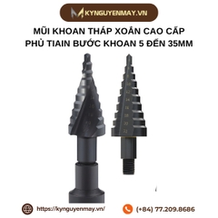 Mũi khoan tháp xoắn cao cấp phủ tiain bước khoan 5 đến 35mm