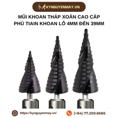 Mũi khoan tháp xoắn cao cấp phủ tiain khoan lỗ 4mm đến 39mm