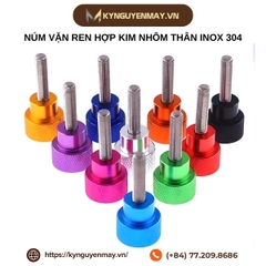 Núm vặn ren hợp kim nhôm thân inox 304