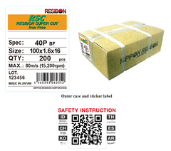 Resibon Super Cut 100x1.6x16mm (4x1/16x5/8 inch) 40P