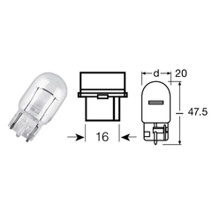 Bóng đèn xi nhan Osram W21W 12V