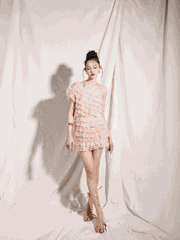 Layered skirt and top set