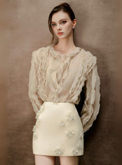 Long-Sleeve Shirt With Wave Pattern