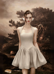 Flared Dress With Halter Neck