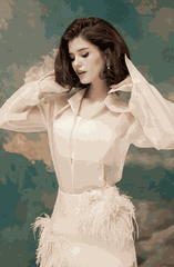 Organza Silk Shirt with Inner Lining SS24