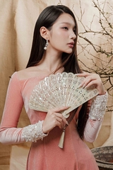 Velvet Ao Dai with Crystal Beadings