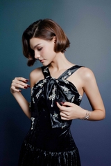 Crystal Beaded Velvet Dress