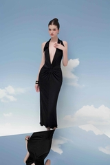 Đầm Body Dáng Dài Xếp Xoắn