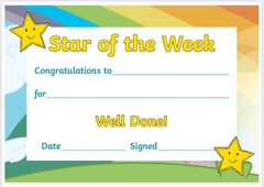 🌷🌷🌷GIẤY KHEN STAR OF THE WEEK🌷🌷🌷