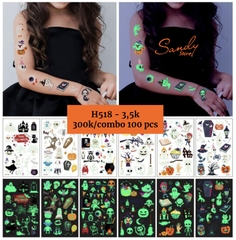 HL518 - Hình Xăm Dạ Quang Halloween